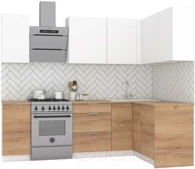 Готовая кухня Интермебель Микс Топ-21 1.9x1.42м правая - фото