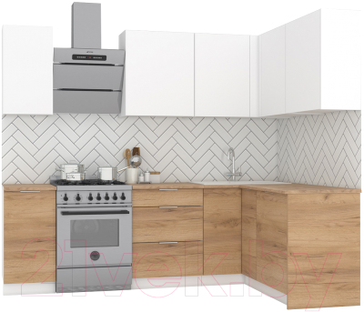 Готовая кухня Интермебель Микс Топ-24 1.9x1.52м правая - фото