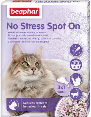 Средство успокаивающее для животных Beaphar No Stress Spot On Cat / 13913 - фото