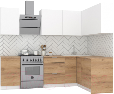 Готовая кухня Интермебель Микс Топ-25 2x1.52м правая - фото