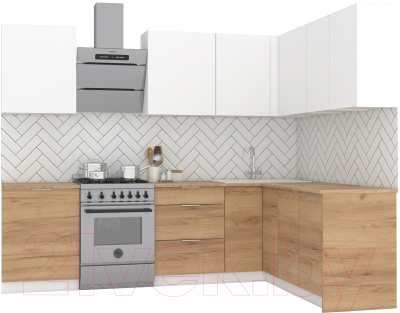 Готовая кухня Интермебель Микс Топ-26 2.1x1.52м правая - фото