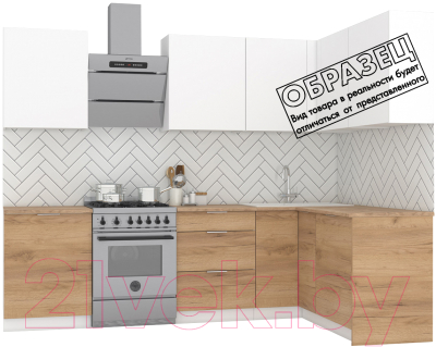 Готовая кухня Интермебель Микс Топ-29 2.1x1.72м правая - фото