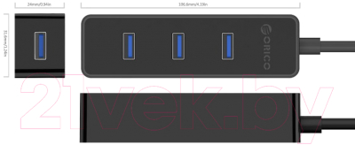 USB-хаб Orico W5PH4-U3