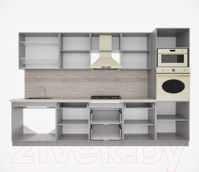 Кухонный гарнитур Интерлиния Мила Деко 3.2