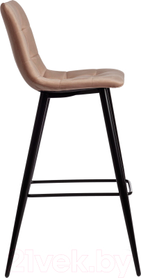 Стул барный Tetchair Chilly 50x44x104 (ткань/металл, бежевый/черный)