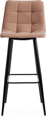 Стул барный Tetchair Chilly 50x44x104 (ткань/металл, бежевый/черный)