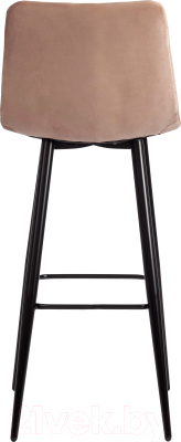 Стул барный Tetchair Chilly 50x44x104 (ткань/металл, бежевый/черный)