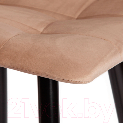 Стул барный Tetchair Chilly 50x44x104 (ткань/металл, бежевый/черный)