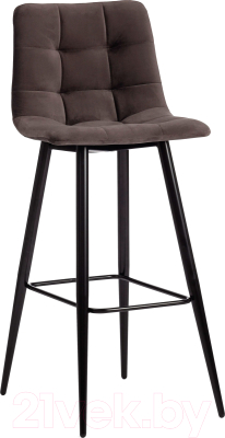Стул барный Tetchair Chilly ткань/металл 50x44x104 (темно-серый/черный) - фото