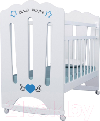 Детская кроватка VDK Little Heart колесо-качалка - фото