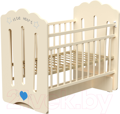 Детская кроватка VDK Little Heart колесо-качалка с маятником - фото