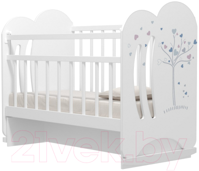 Детская кроватка VDK Wind Tree колесо-качалка с маятником - фото