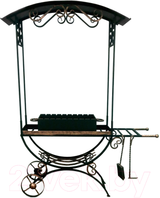 Мангал СтальСнабДизайн МК-5 с крышей - фото