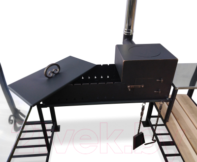 Мангал-беседка СтальСнабДизайн Шашлычный дворик с печью разборная