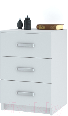Тумба НК Мебель Лофт 420 с 3-мя ящиками / 72230009 (белый) - фото