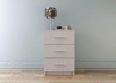 Тумба НК Мебель Лофт 420 с 3-мя ящиками / 72230009 (белый)