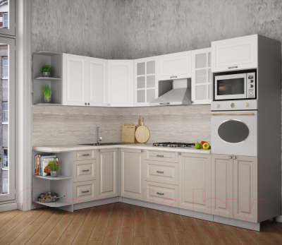 Кухонный гарнитур Интерлиния Мила Деко 1.68x2.8 левая