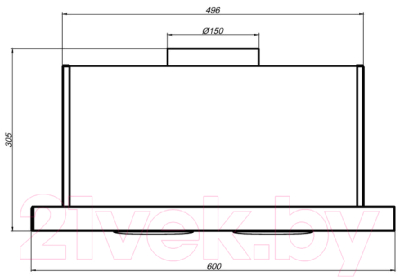 Вытяжка телескопическая Elikor Интегра Glass 60П-650-В2Л / 934207