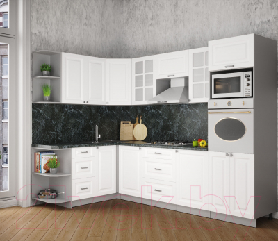 Кухонный гарнитур Интерлиния Мила Деко 1.68x2.8 левая
