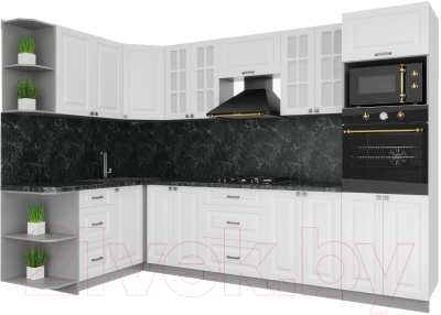 Готовая кухня Интерлиния Мила Деко 1.68x3.0 левая - фото