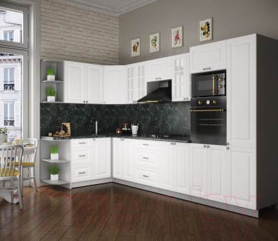 Кухонный гарнитур Интерлиния Мила Деко 1.68x3.4 левая