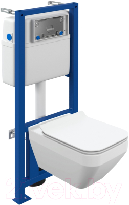 Унитаз подвесной с инсталляцией Cersanit Crea 63997 - фото