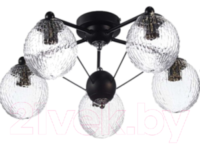 Люстра Aitin-Pro НПБ C902/5 (черный/хром) - фото