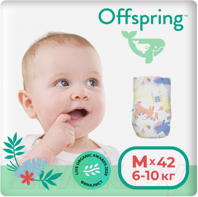 Подгузники детские Offspring M 6-10кг Единороги / OF01M42FRT - фото