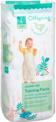 Подгузники-трусики детские Offspring L 9-14кг Небо / OF02LSKY