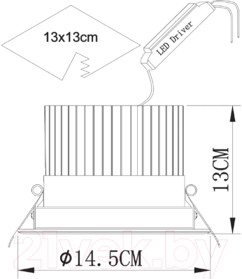 Точечный светильник Arte Lamp Apertura A3315PL-1WH
