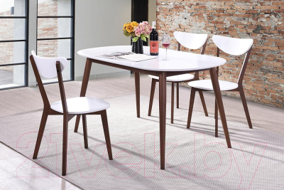 Обеденный стол Tetchair Max (белый/коричневый)