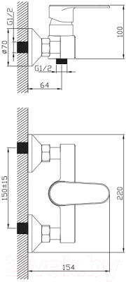Смеситель Diadonna D91-220117SY