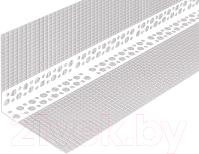 Уголок штукатурный Profigips Перфорированный ПВХ с сеткой 100x150x3000 - фото