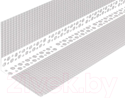 Уголок штукатурный Profigips Перфорированный ПВХ с сеткой 70x70x2500 - фото