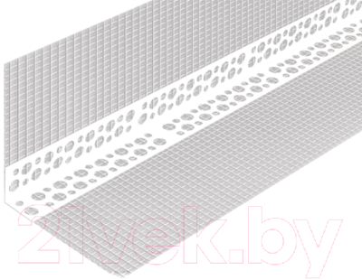 Уголок штукатурный Profigips Перфорированный ПВХ с сеткой 70x70x3000 - фото