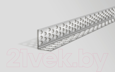 Уголок штукатурный Profigips Перфорированный алюминиевый с тиснением 30х30мм 3м