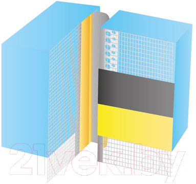 Профиль примыкающий оконный Profigips Деформационный ПВХ Е 2.5м