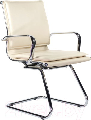 Кресло офисное Brabix Kayman CF-102 / 532573 (экокожа, хром/бежевый) - фото
