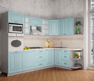 Кухонный гарнитур Интерлиния Мила Деко 1.68x2.8 правая