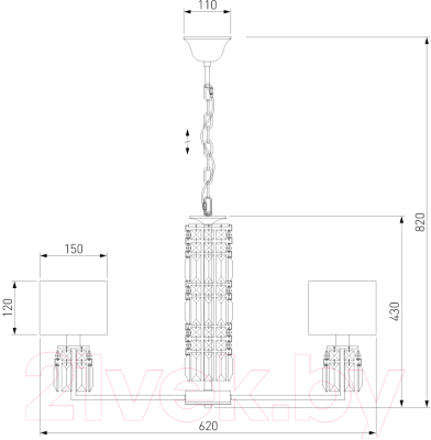 Люстра Евросвет Zaffiro 10099/5 Strotskis