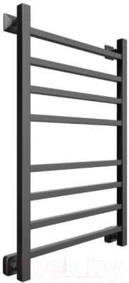 Полотенцесушитель водяной Двин Plaza L 80x50 (черный матовый) - фото