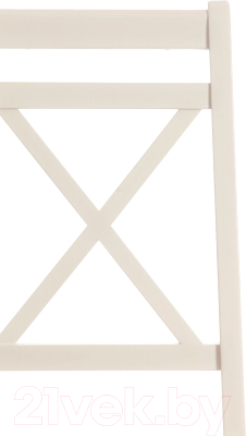 Стул Tetchair Picasso 45x53x97 (дерево гевея/Ivory White/слоновая кость/ткань клетка мелкая)