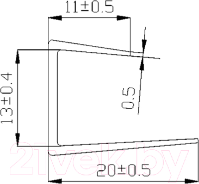 Профили для гипсокартона Profigips Окантовочный для ГКЛ С12 3.0м