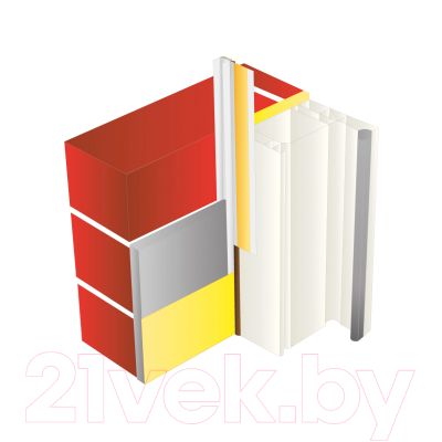 Профиль примыкающий оконный Profigips Коричневый 6мм 2.5м