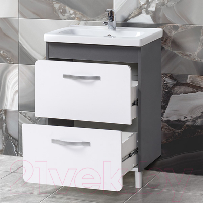 Тумба с умывальником Акваль СЕУЛ.62.10.27.N + Артвин 60