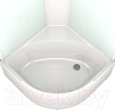 Душевая кабина Domani-Spa Delight 99 High / DS01D99HWM10 (белый/сатин-матированное стекло)