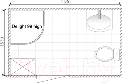 Душевая кабина Domani-Spa Delight 99 High / DS01D99HWM10 (белый/сатин-матированное стекло)
