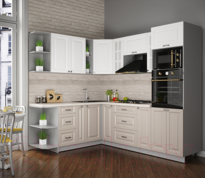 Кухонный гарнитур Интерлиния Мила Деко 1.88x2.4 левая