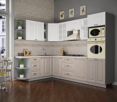 Кухонный гарнитур Интерлиния Мила Деко 1.88x2.8 левая