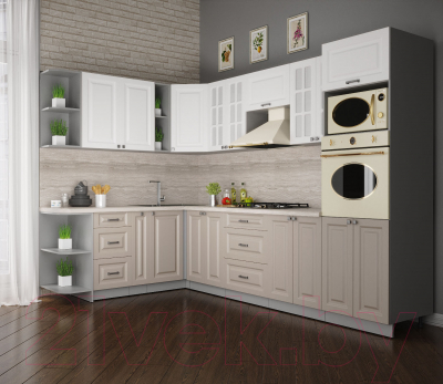 Кухонный гарнитур Интерлиния Мила Деко 1.88x3.0 левая